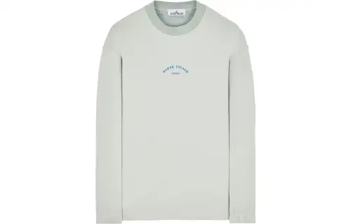 STONE ISLAND STONE ISLAND SS23 Marina Sweatshirts Men's Sky Blue Crew Neck Moderate Regular