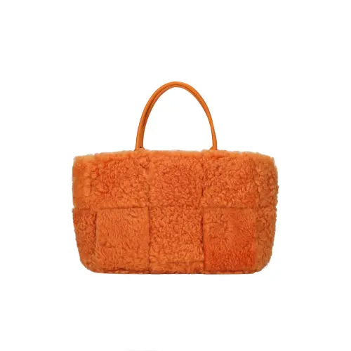 Bottega Veneta Arco Medium Shearling Tote Bag