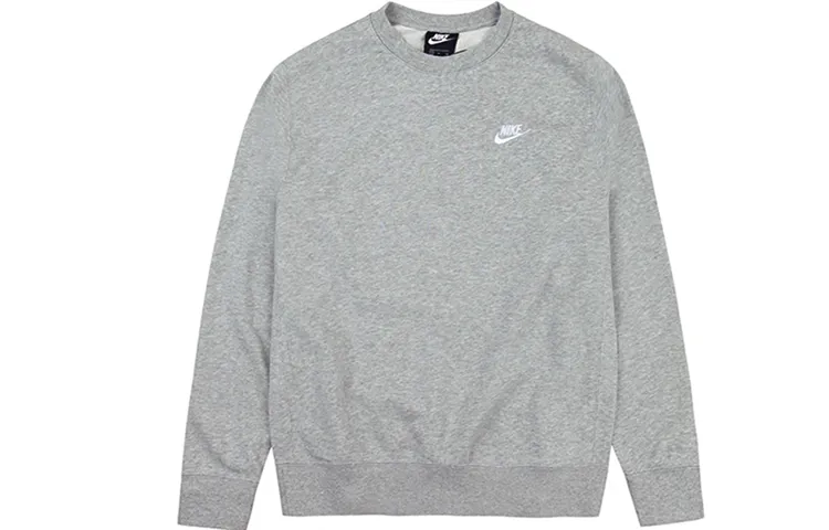 Nike Sweatshirts Men's Gray Crew Neck Moderate Regular