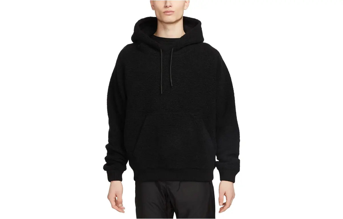 Nike Sweatshirts Men's Black Hooded Moderate Straight Fit