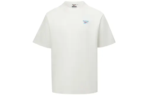 Reebok T Shirts Unisex White Crew Neck Moderate Straight Fit