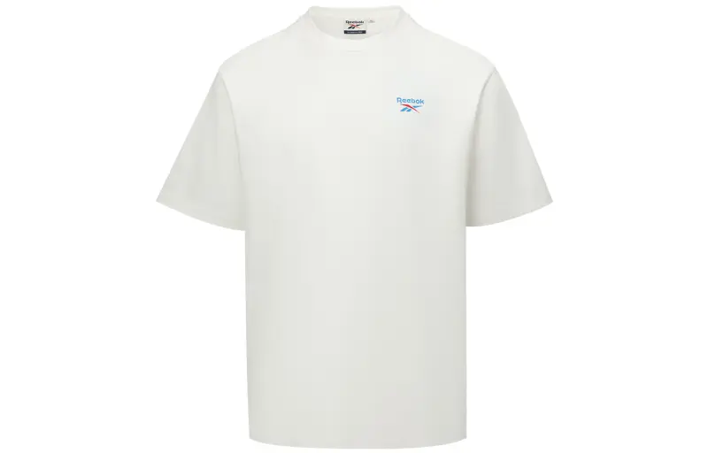 Reebok T Shirts Unisex White Crew Neck Moderate Straight Fit