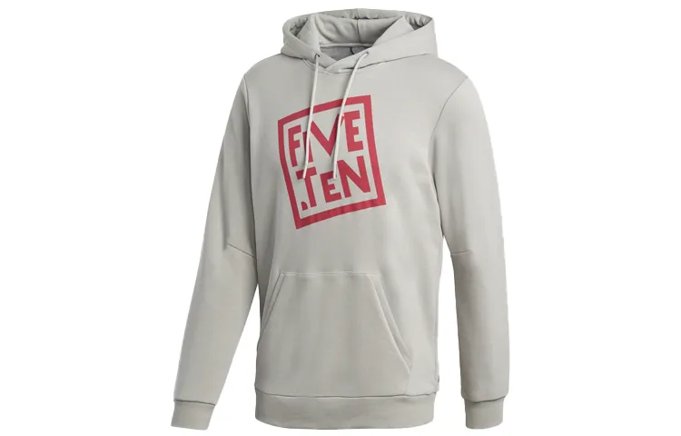 Adidas Sweatshirts Men's Metallic Gray Hooded Moderate Straight Fit