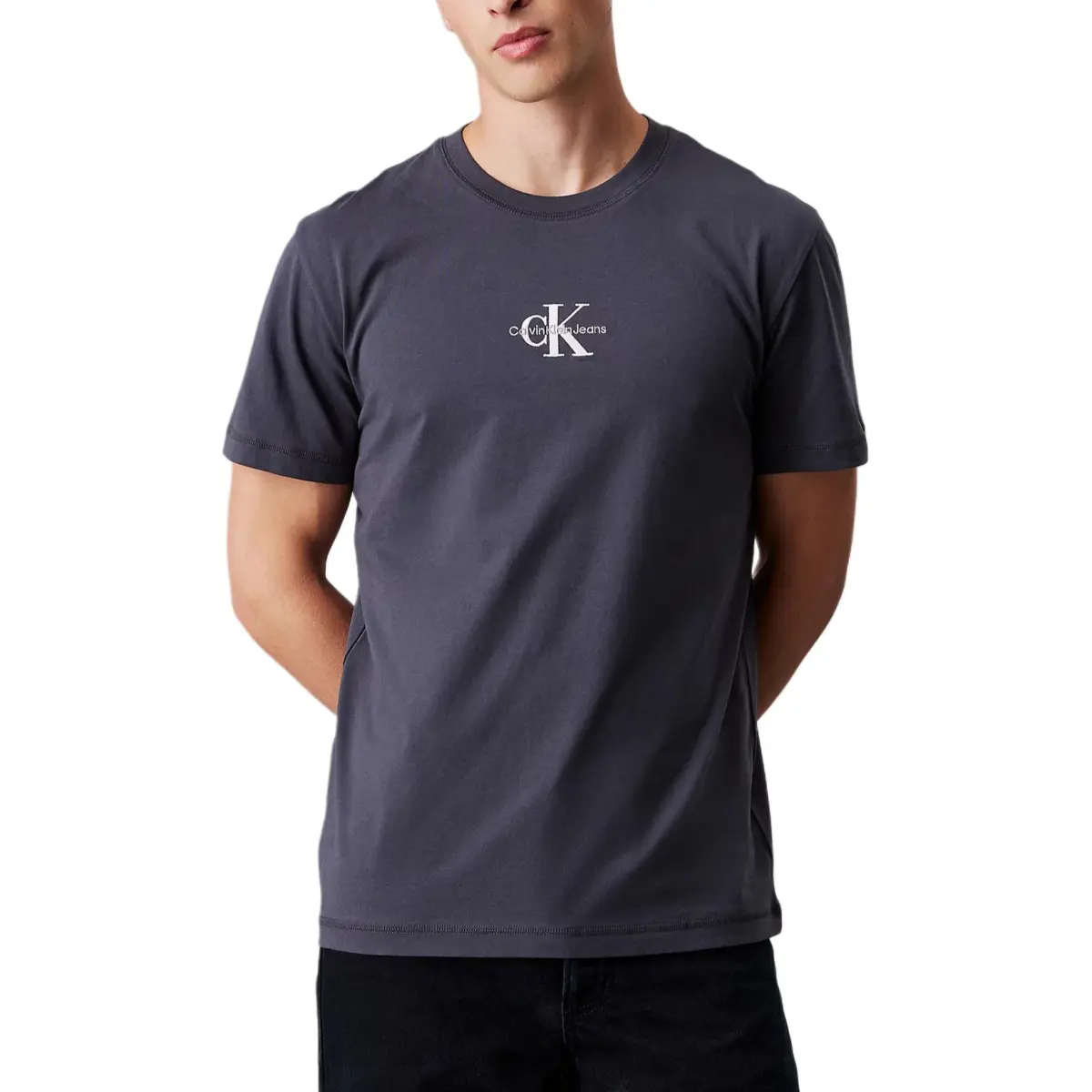 CALVIN KLEIN T Shirt Europe Version Men's Slate Gray