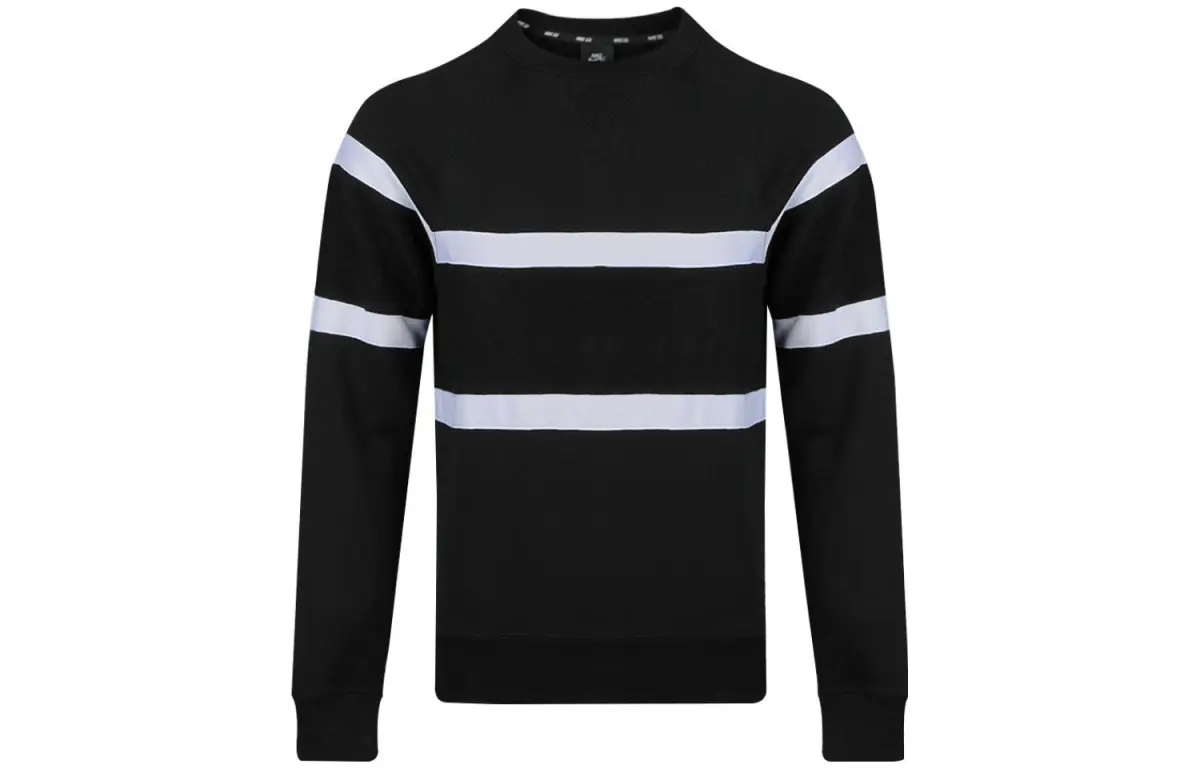 Nike Sweatshirts Men's Black Crew Neck Moderate Regular