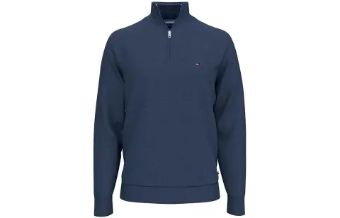Tommy Hilfiger Sweatshirts Men's Navy Blue Stand Collar Moderate Regular