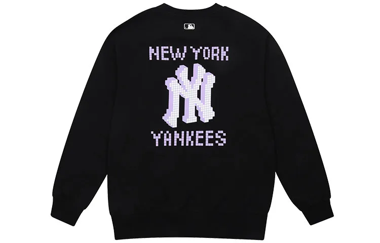 MLB New York Yankees Sweatshirts Men's Black Crew Neck Moderate Other