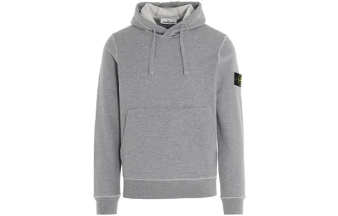 STONE ISLAND Sweatshirts Men's Gray Hooded Moderate Heavyweight