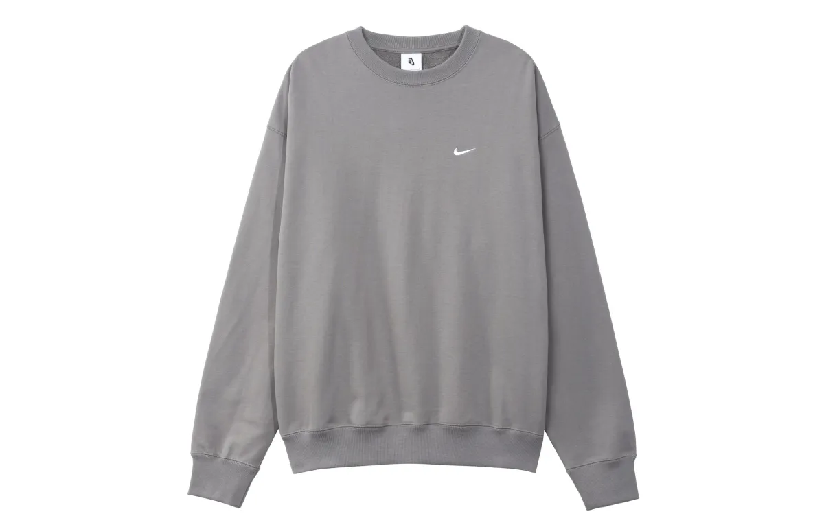 Nike Sweatshirts Men's Asphalt Gray Crew Neck Moderate Regular