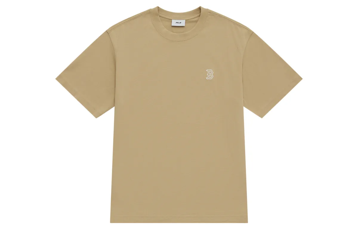 MLB Boston Red Sox Basic Collection SS25 T Shirt Unisex Light Beige Yellow