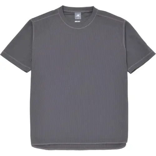 New Balance Black Out Collection Polywaffle T Shirt Men's Gray