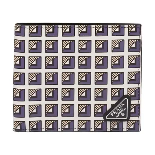 PRADA Leather Wallet Men's Multicolor