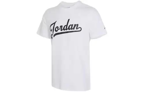 Jordan Flight MVP T Shirts Men's White Crew Neck Moderate Straight Fit