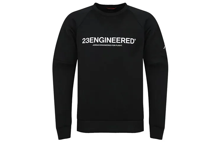 Jordan Sweatshirts Men's Black Crew Neck Moderate Straight Fit