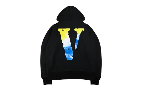 VLONE Big Logo Series Sweatshirts Unisex Black Hooded Moderate Heavyweight