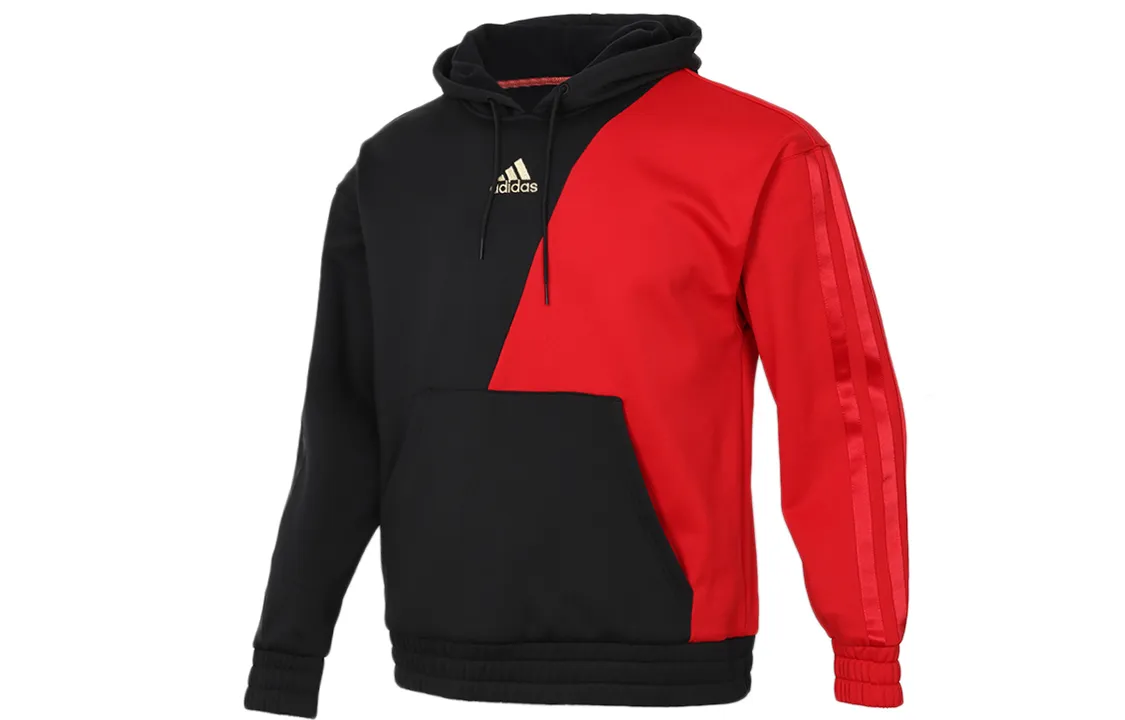 Adidas Chinese New Year Sweatshirts Men's Black Red Multicolor Hooded Moderate Regular