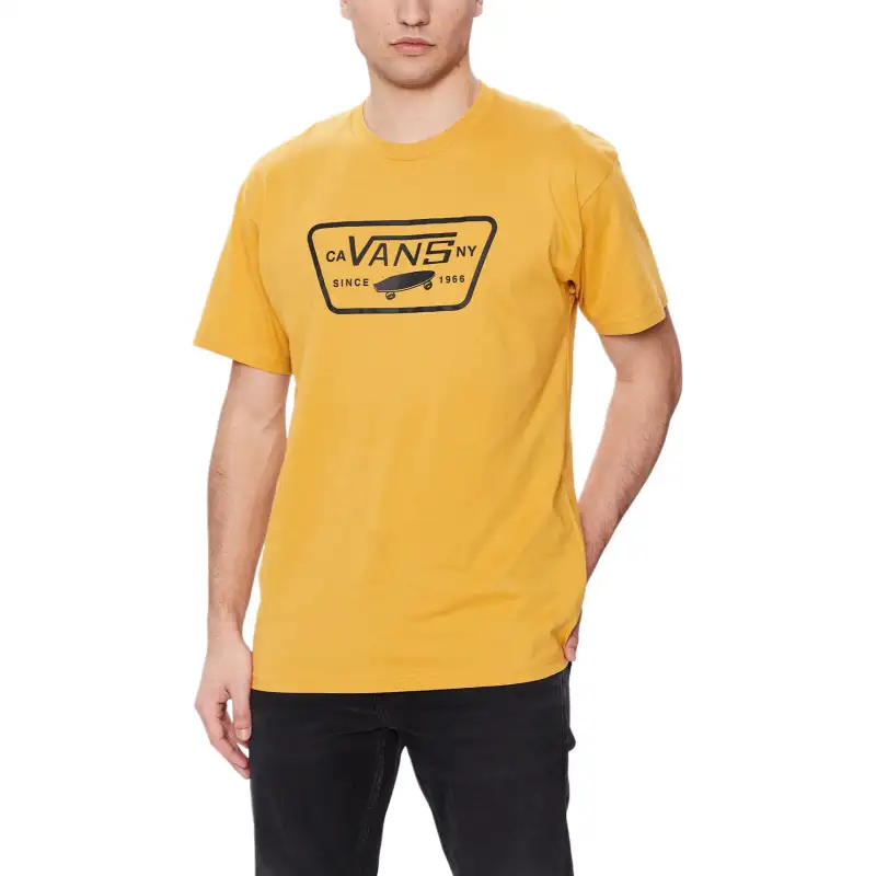 Vans T Shirts Men's Yellow Crew Neck
