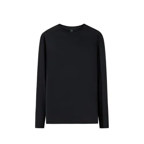 ANTA T Shirts Men's Black Crew Neck Moderate Straight Fit