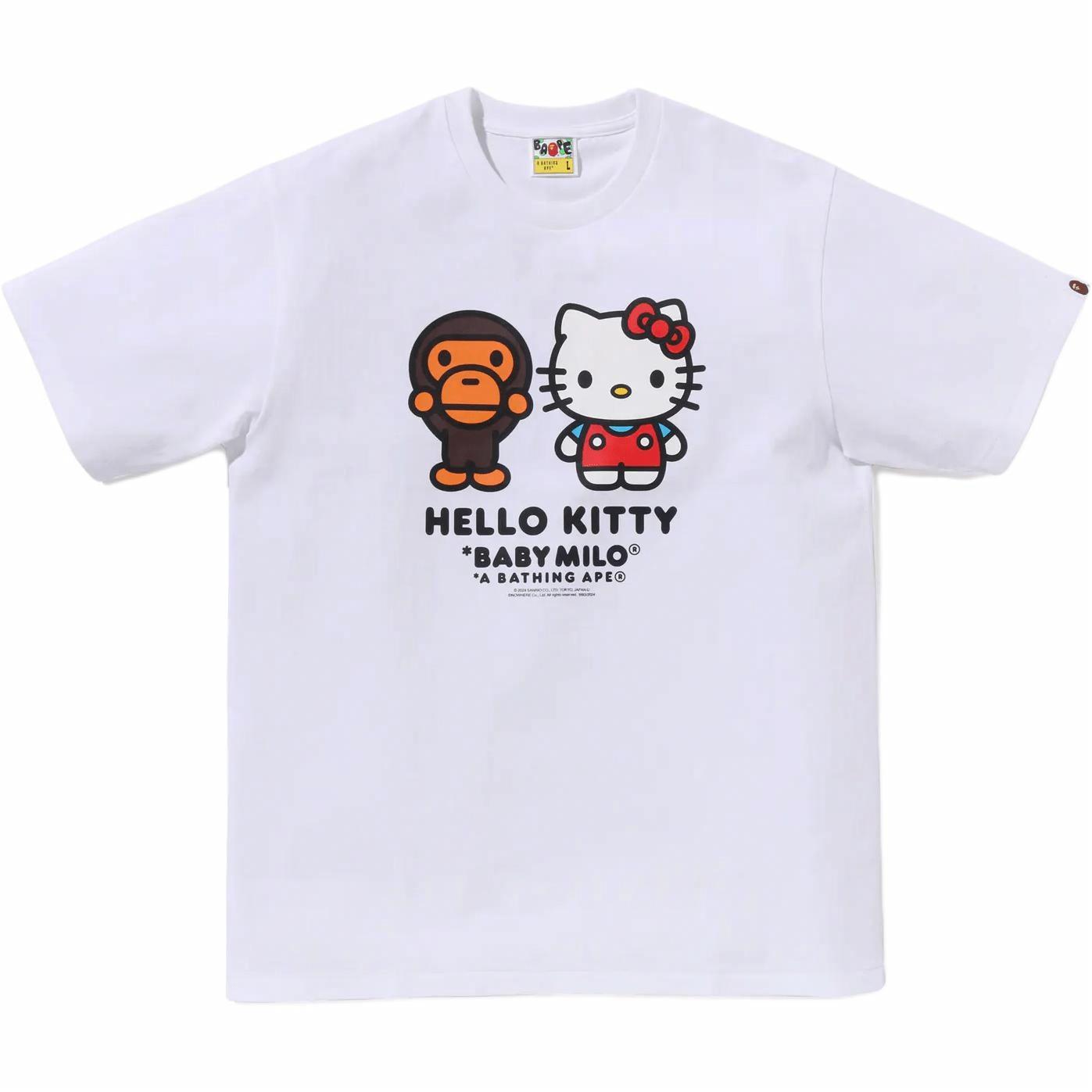 Мужская футболка A BATHING APE x Hello Kitty (разноцветная)