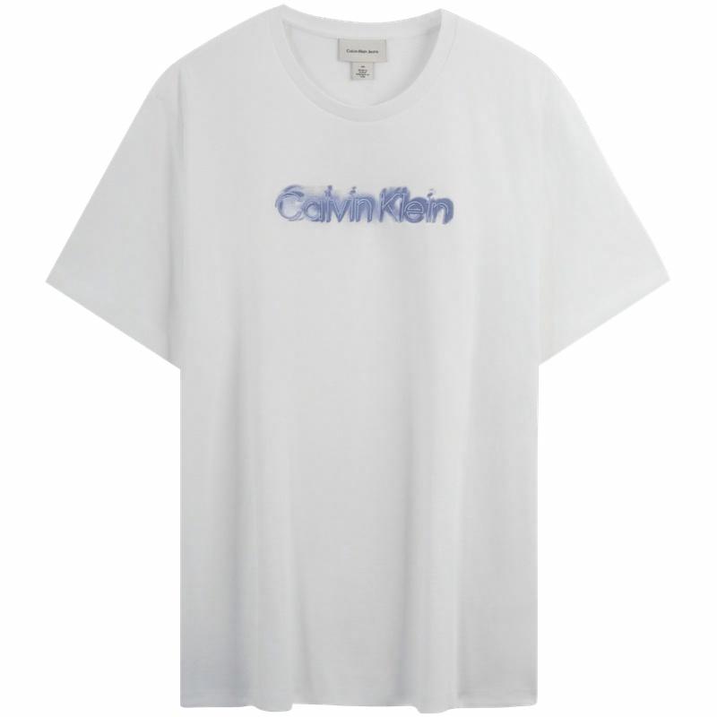 Мужская футболка CALVIN KLEIN Jeans С буквами (белая)
