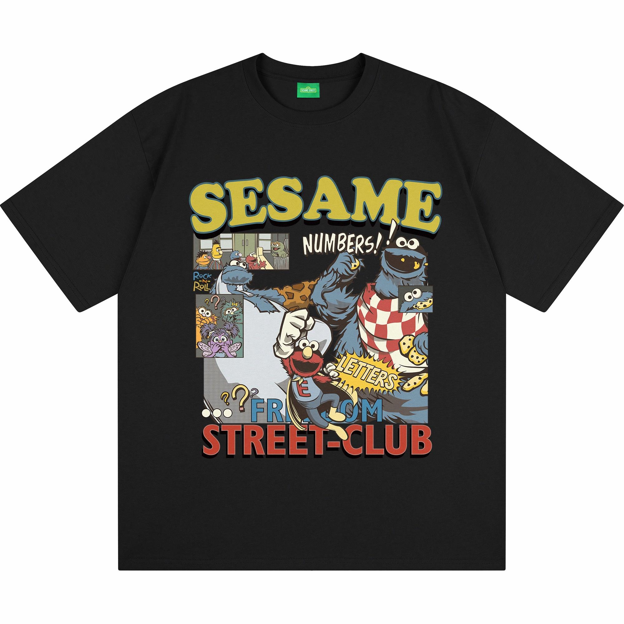 Футболка SESAME STREET Американский стритвир (черная)