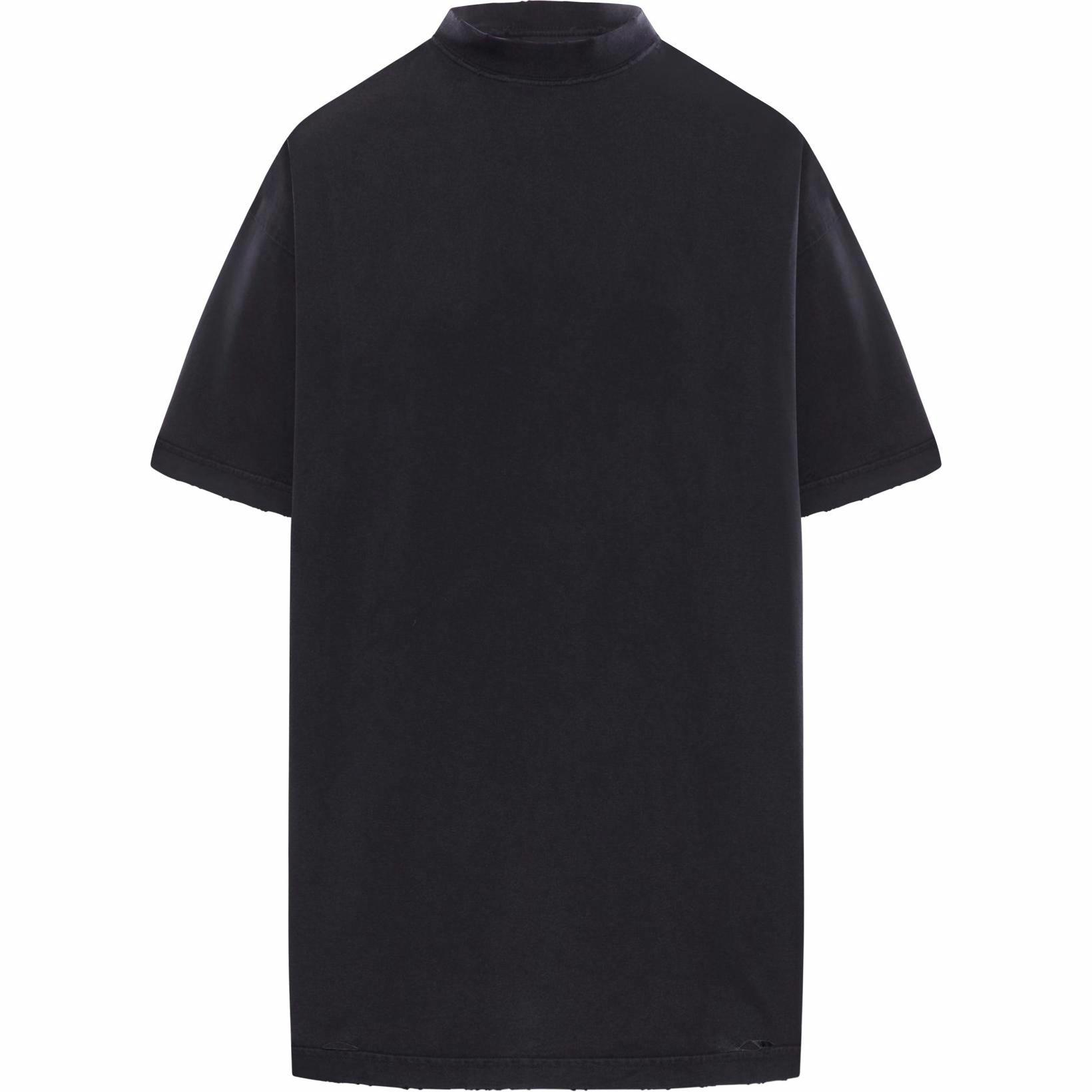 Футболка Balenciaga с буквенным принтом (черная)
