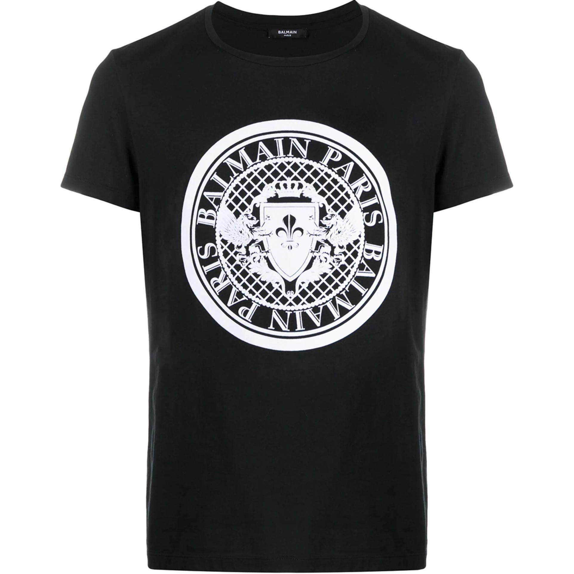 Мужская футболка BALMAIN BALMAIN Logo SS24T (черная)