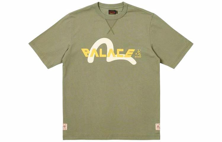 Футболка Palace x EVISU (зеленая)