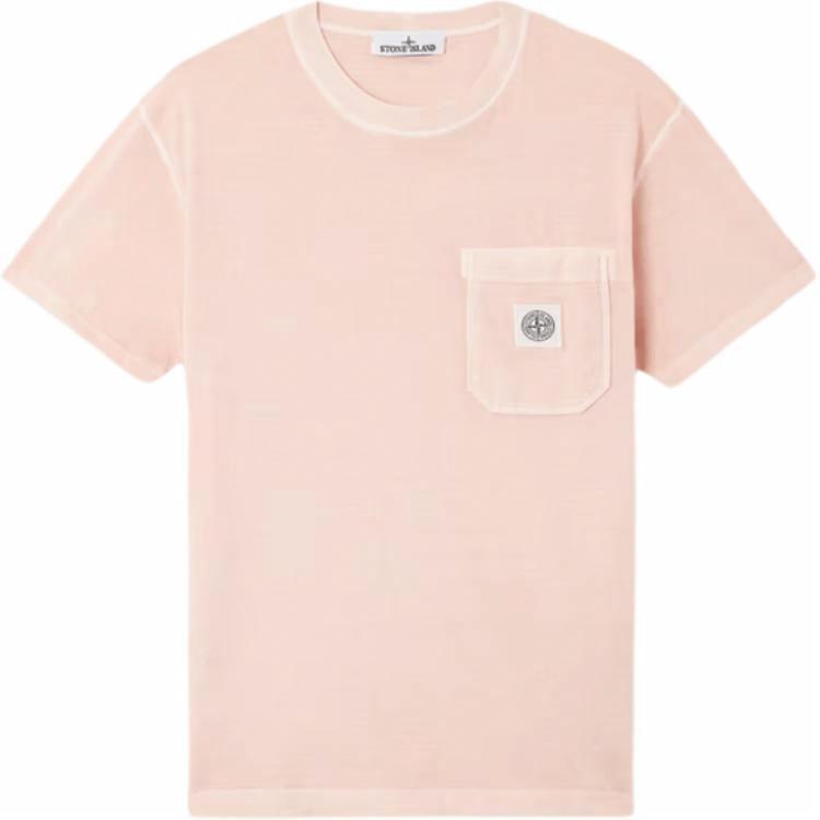 Мужская футболка STONE ISLAND (розовая)