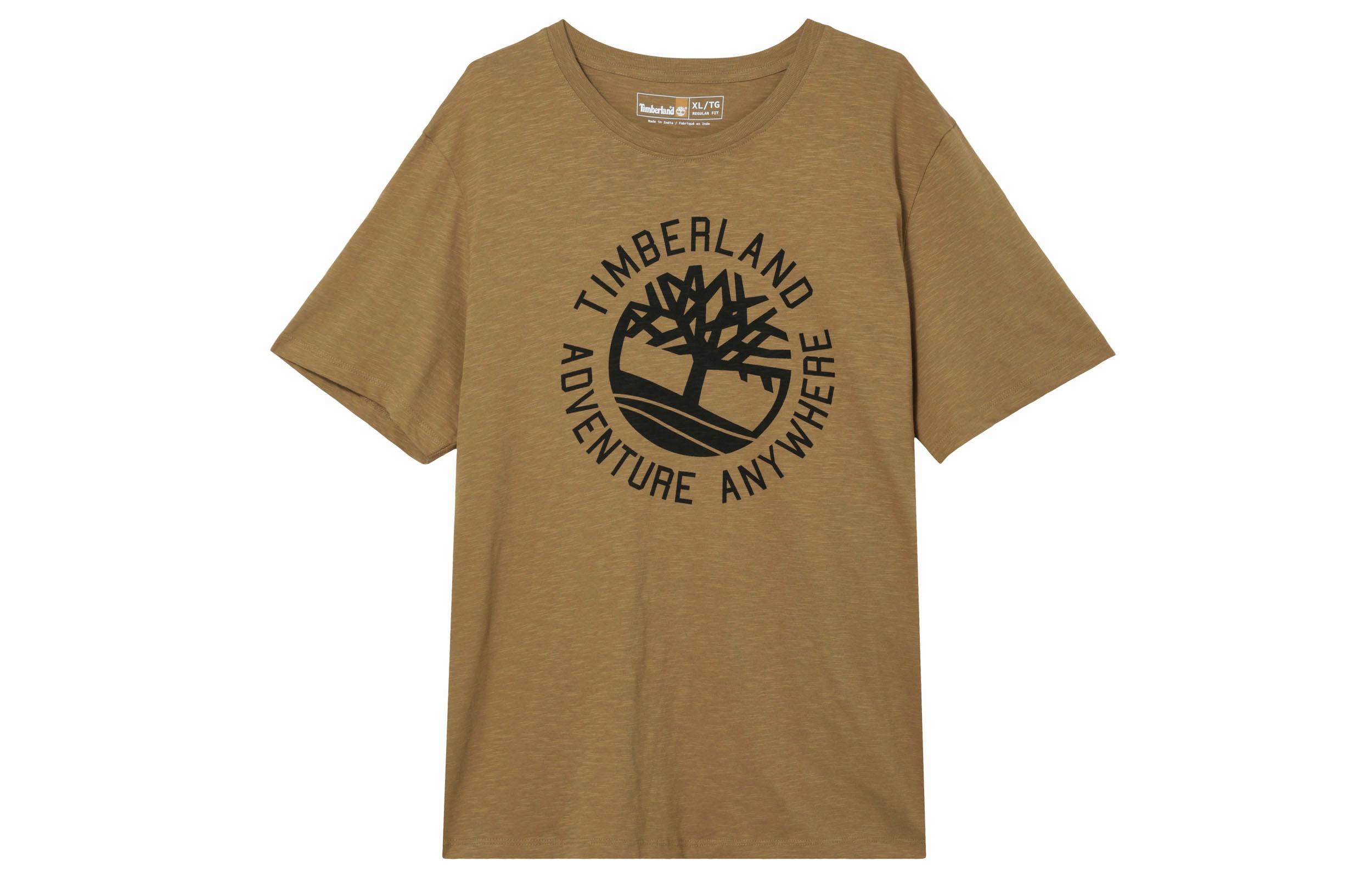 Мужская футболка Timberland с логотипом (песочная)