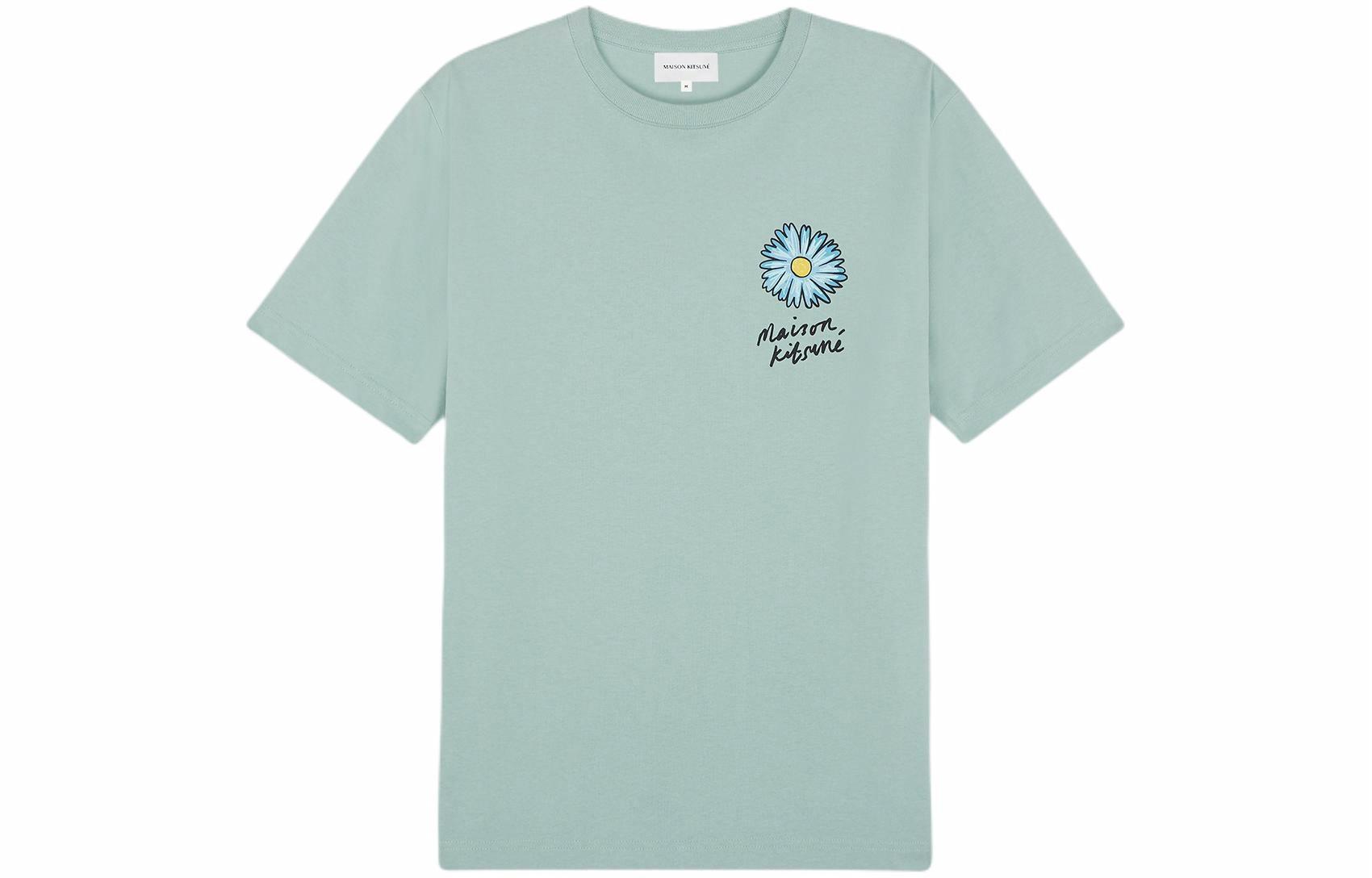 Мужская футболка Maison Kitsune SS24 (морская волна)