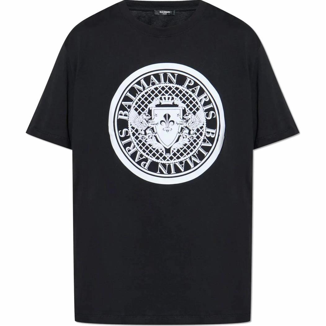 Мужская футболка BALMAIN EH1EG010BB17EAB (черная)