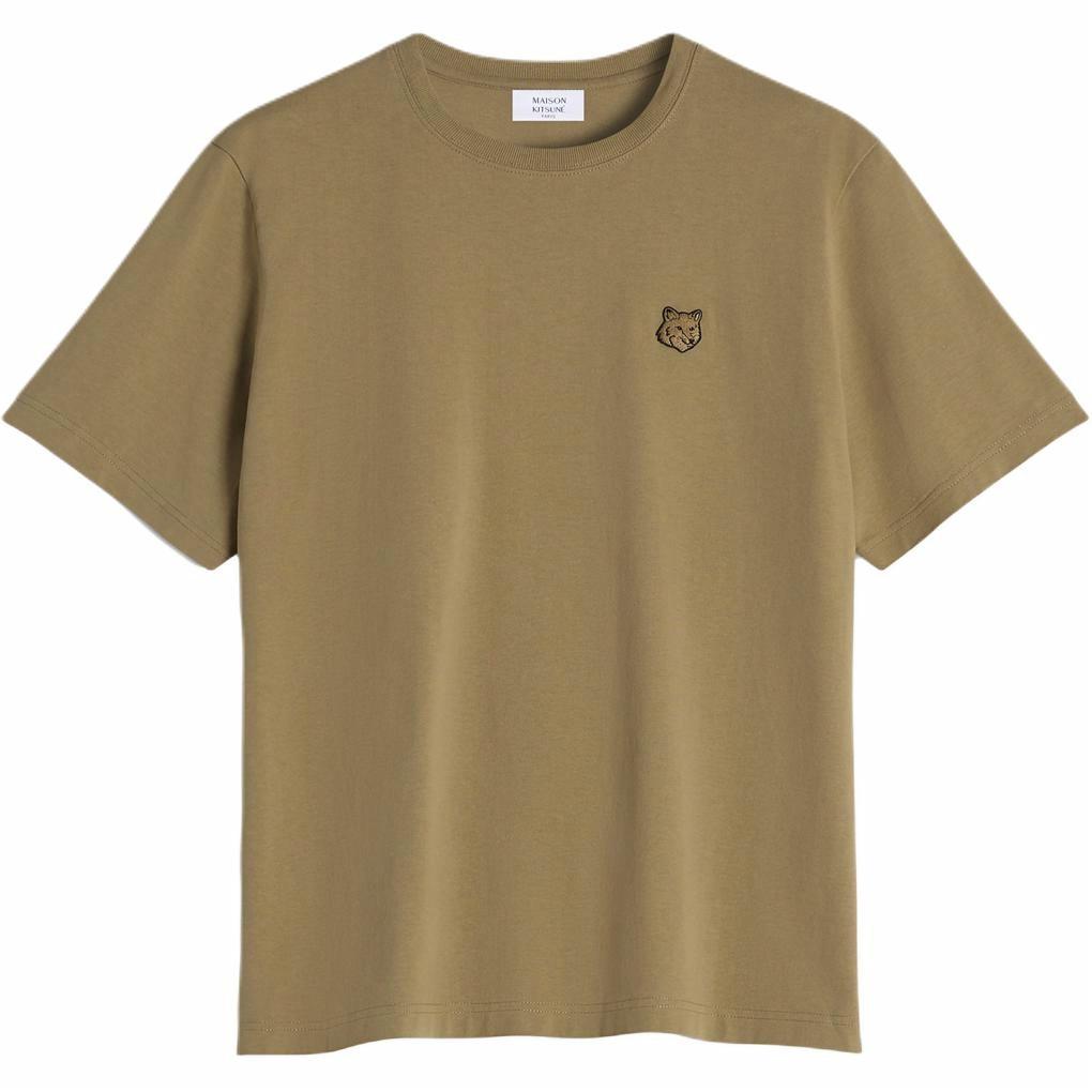 Мужская футболка Maison Maison Kitsune SS25 T (коричнево-зеленая)