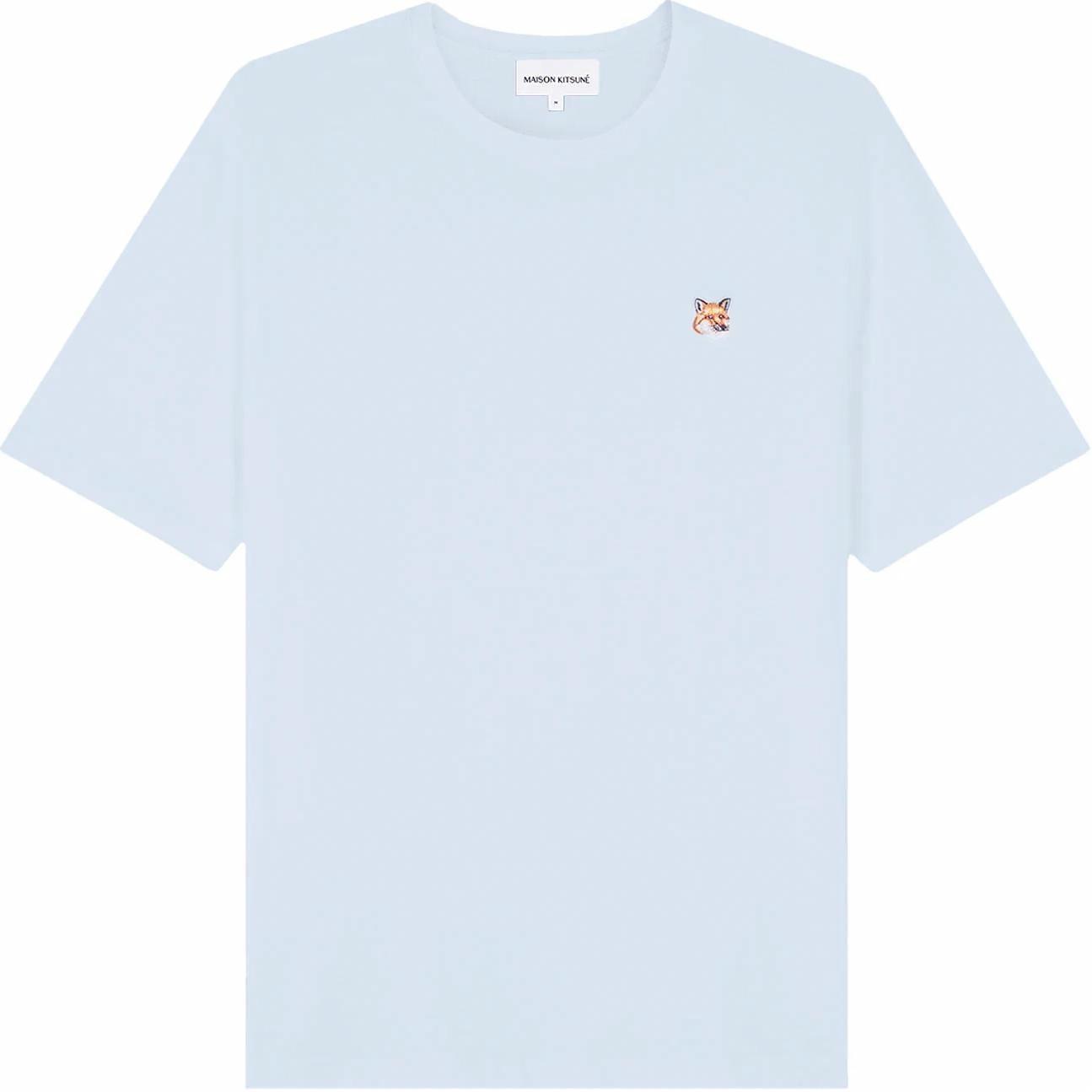 Мужская футболка Maison Maison Kitsune SS25 (светло-голубая)