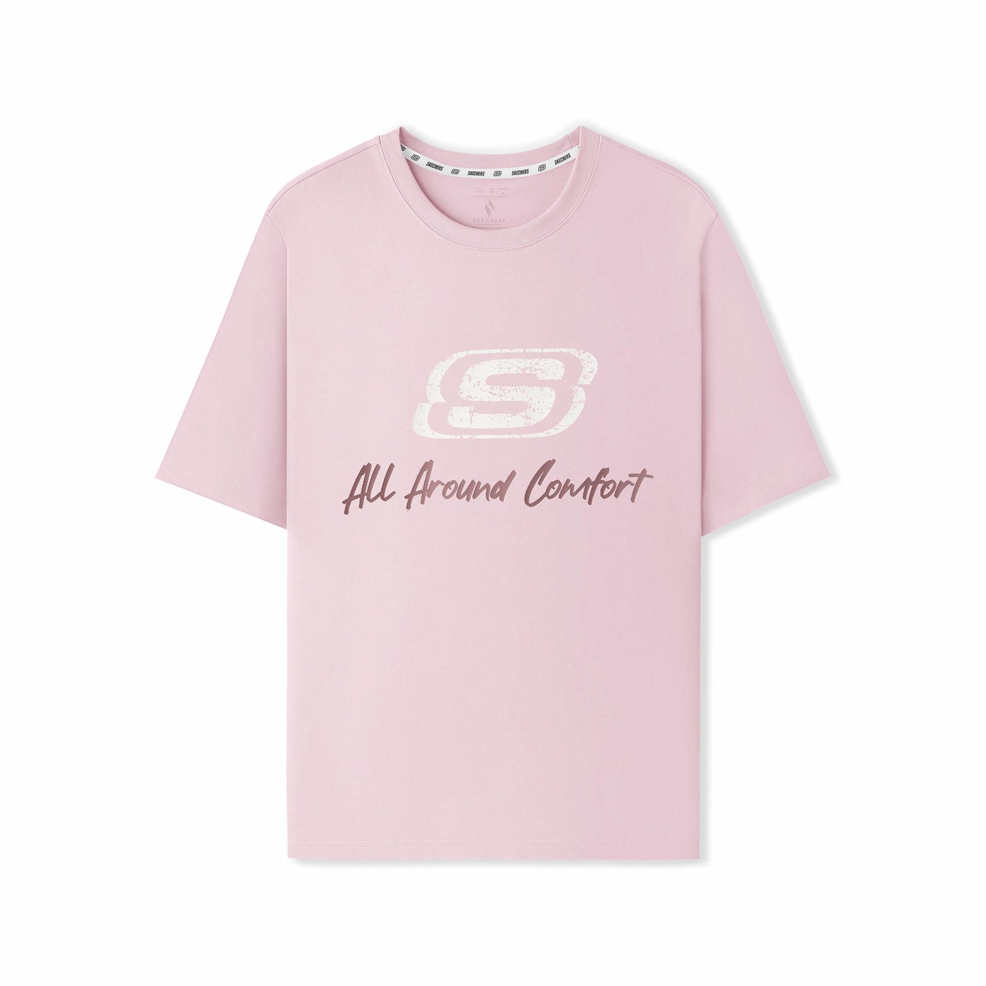 Футболка Skechers Skechers T (серо-розовая)