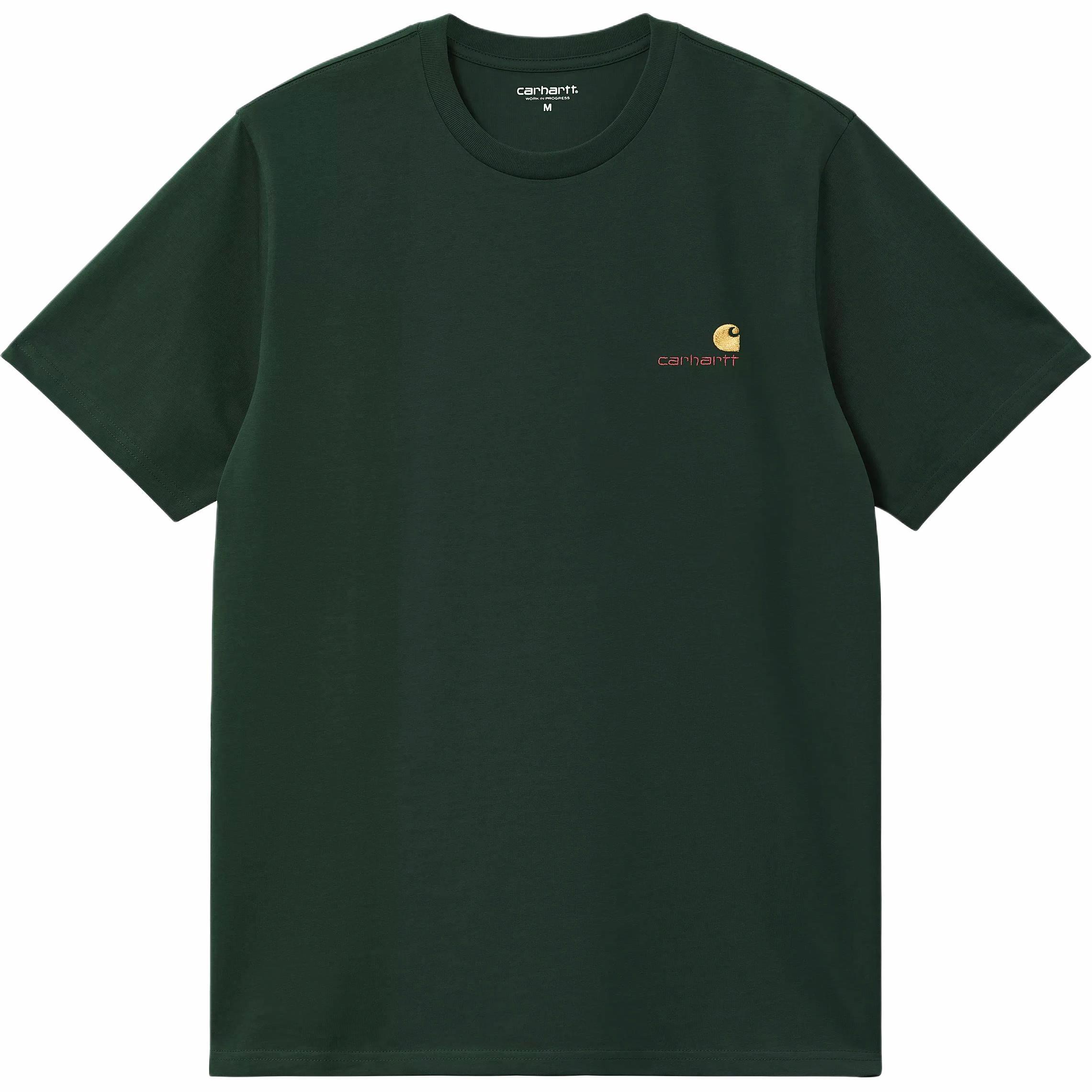 Мужская футболка Carhartt WIP American Script (бежевая)