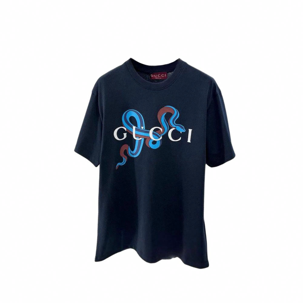 Мужская футболка Gucci GUCCI (темно-синий)
