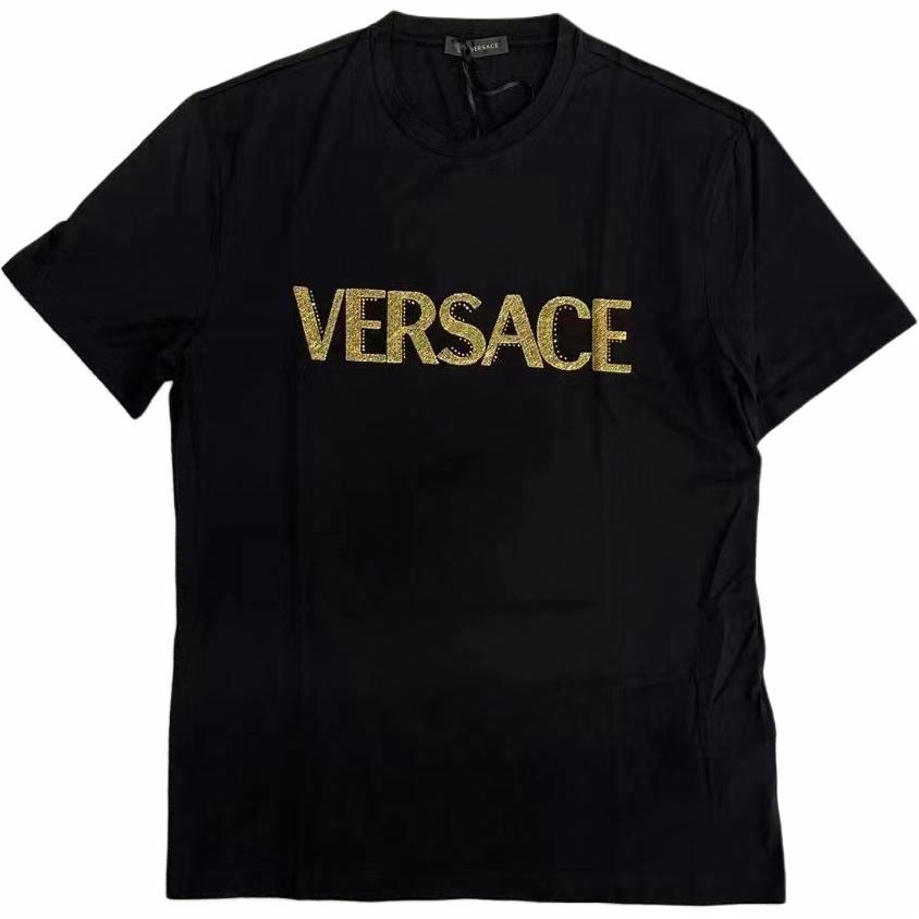 Мужская футболка Versace Logo (черная)