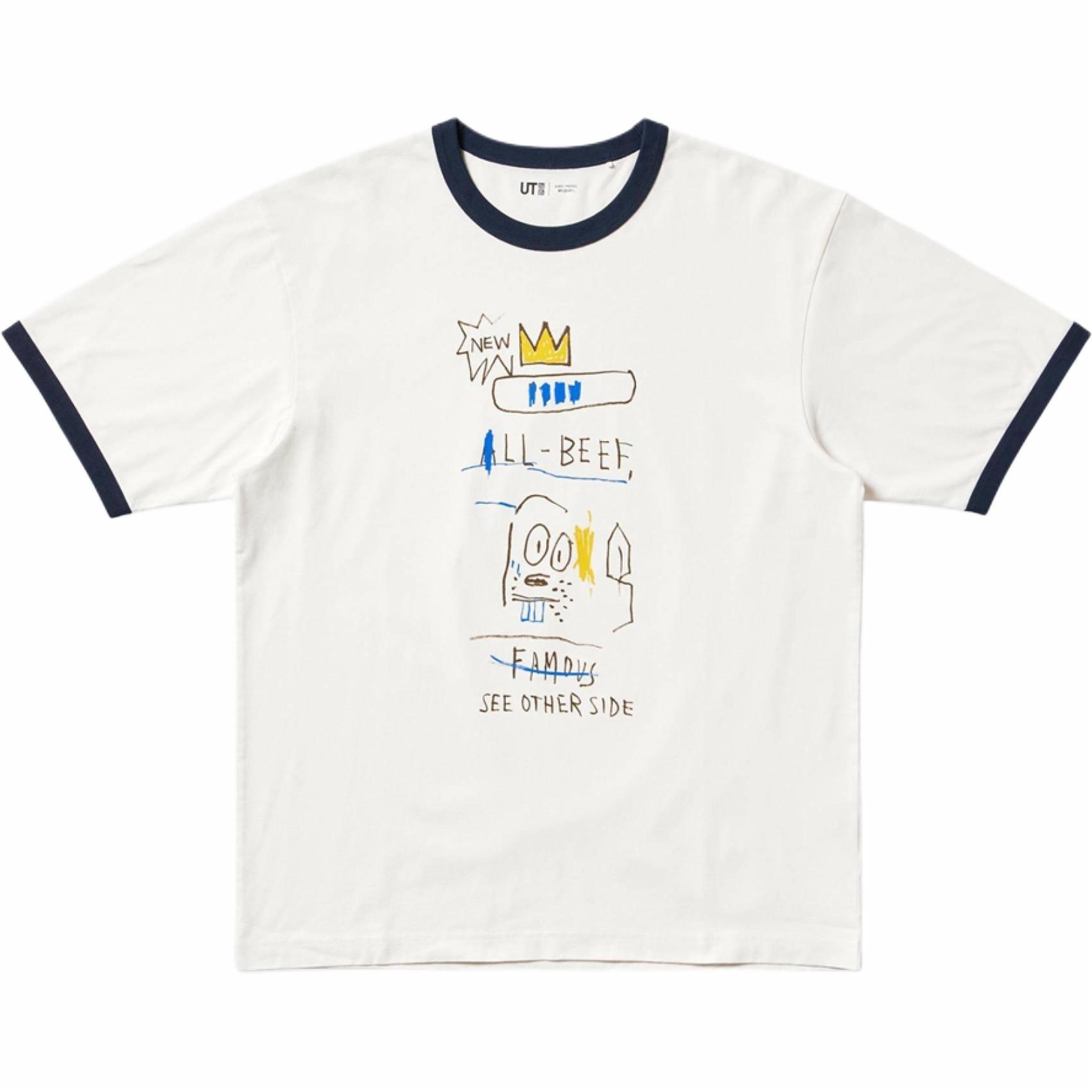 Мужская футболка UNIQLO Basquiat (молочно-белая)