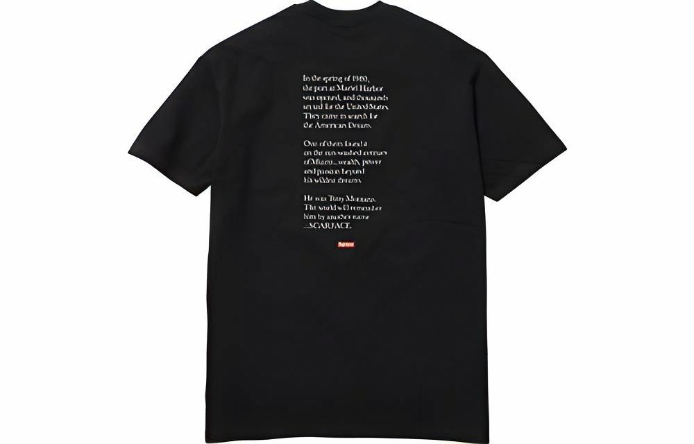 Футболка Supreme FW17 x Scarface Split Tee (черная) — фото 2