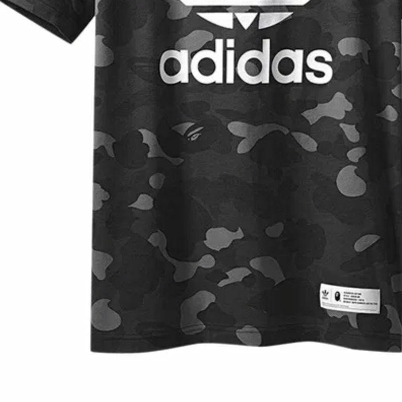 Мужская футболка adidas originals Bape adicolor Tee (угольно-черная) — фото 4