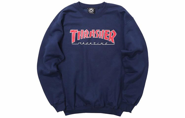 Худи Thrasher Outlined Crew (темно-синее)