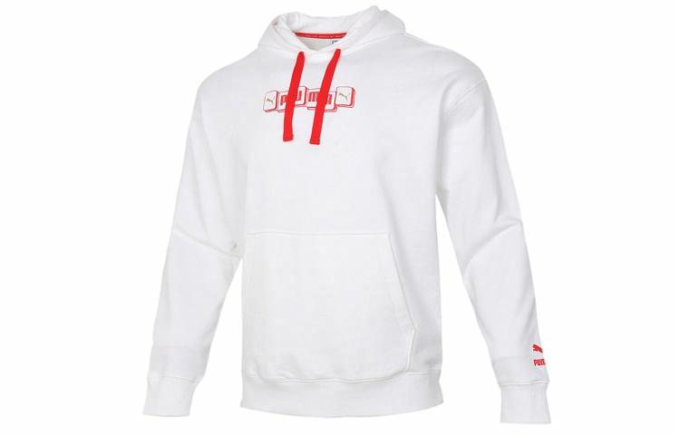 Мужское худи PUMA Новогодняя серия Маджонг (белое) — фото 1