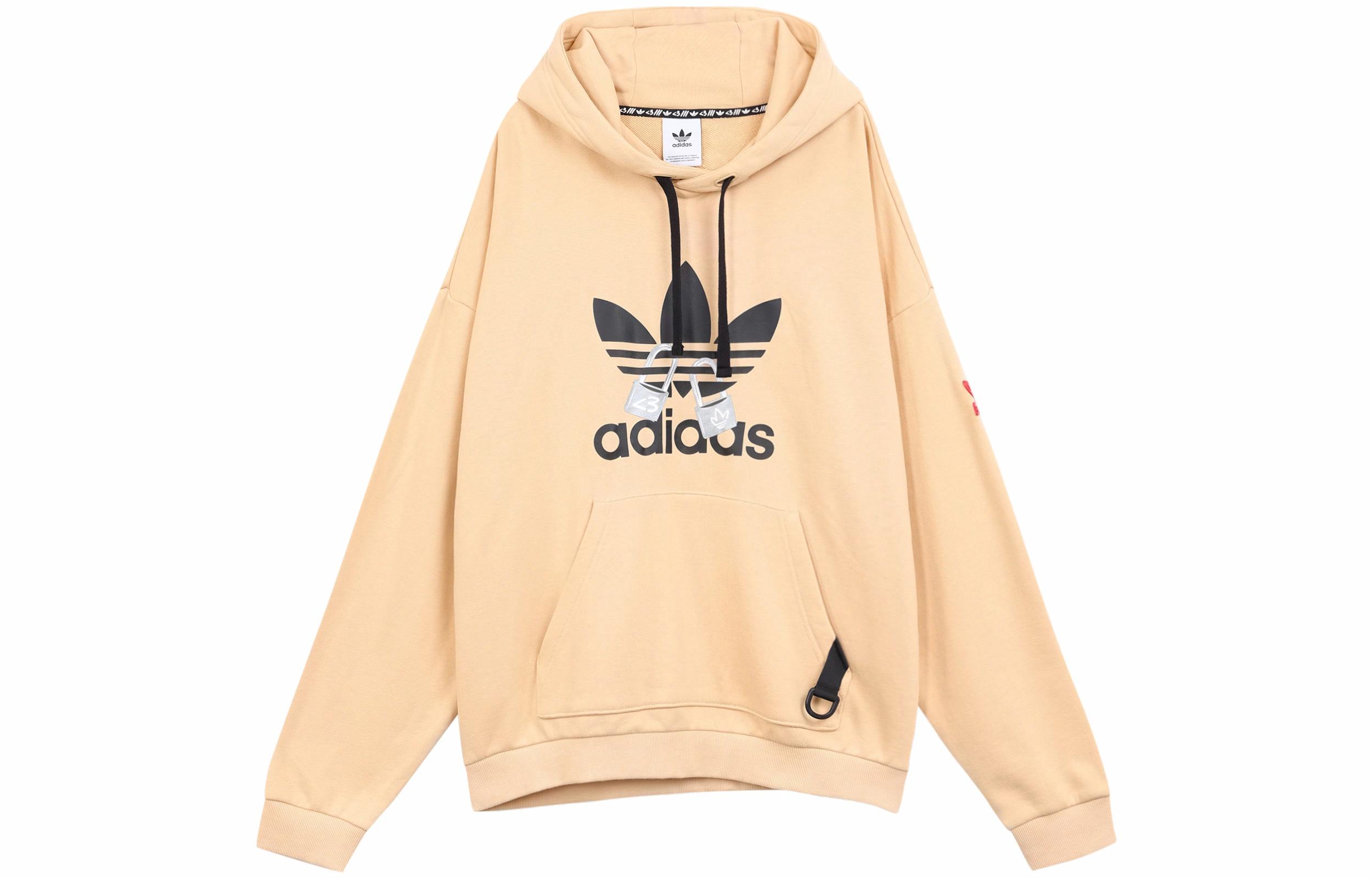 Мужское худи adidas originals Vday Hoodie Uni (желтое) — фото 1