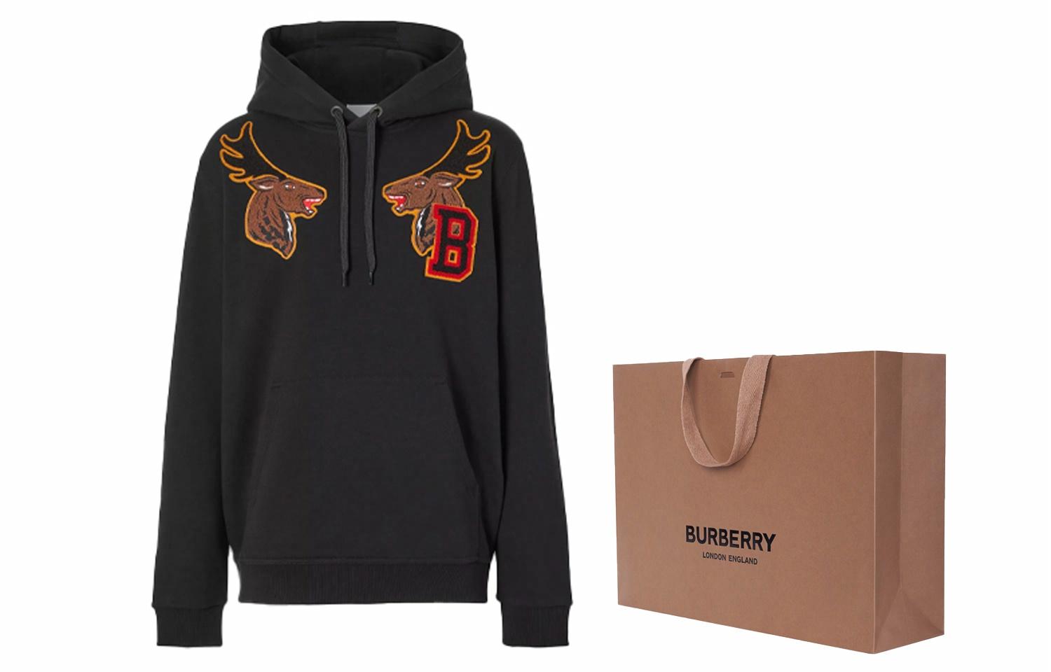 Мужское худи Burberry (черное) — фото 7