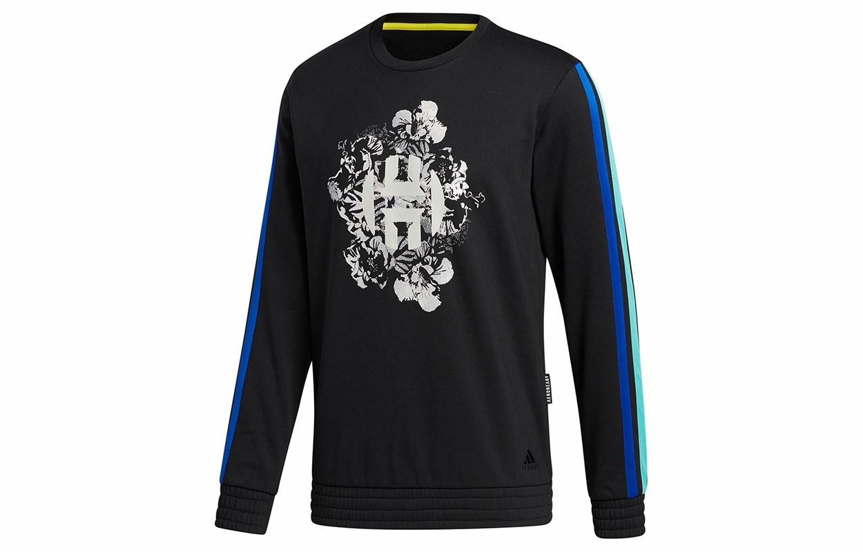 Мужской свитшот adidas Harden Fle Crew (черный) — фото 1