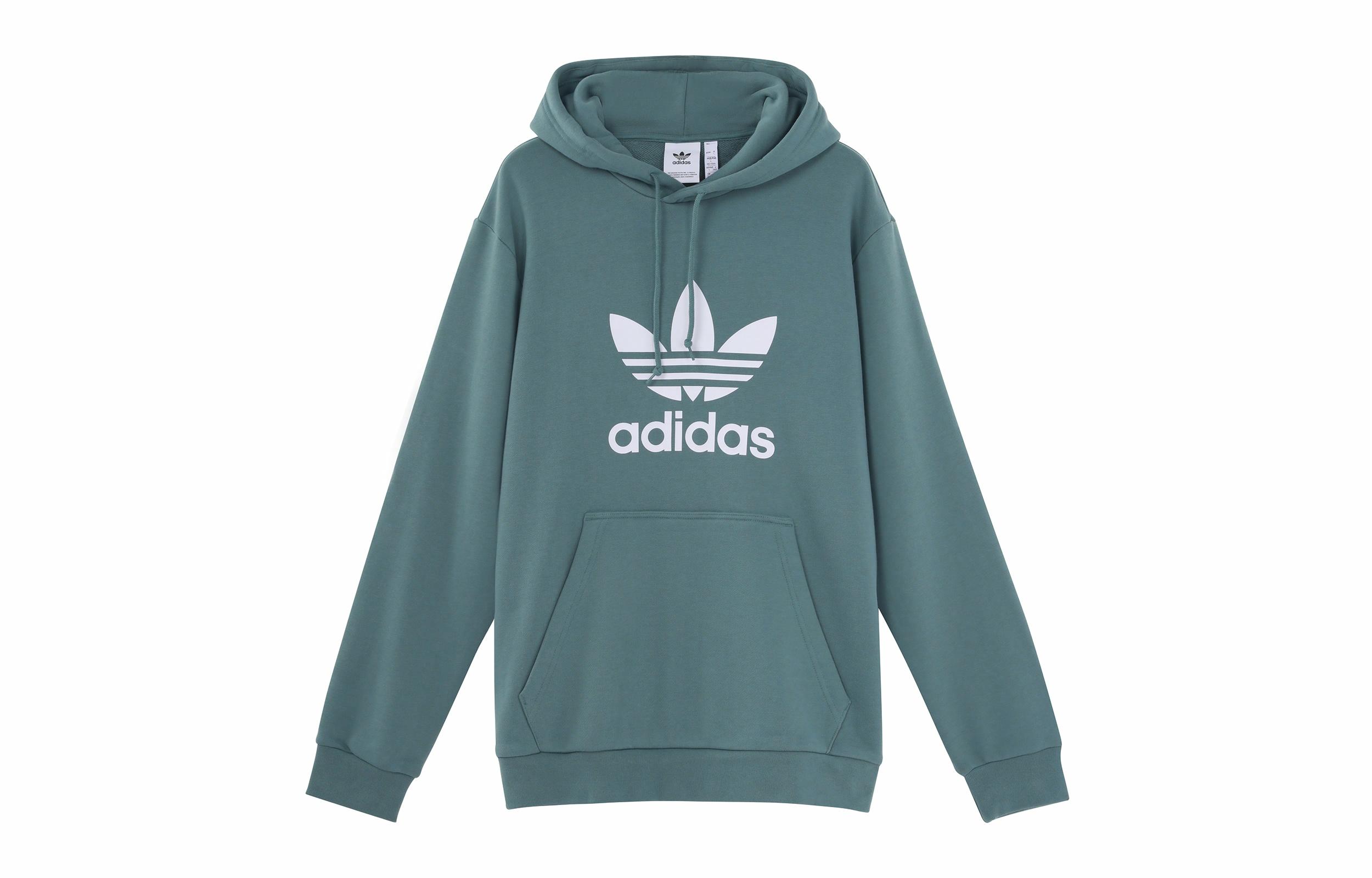Мужское худи adidas originals (зеленое) — фото 1