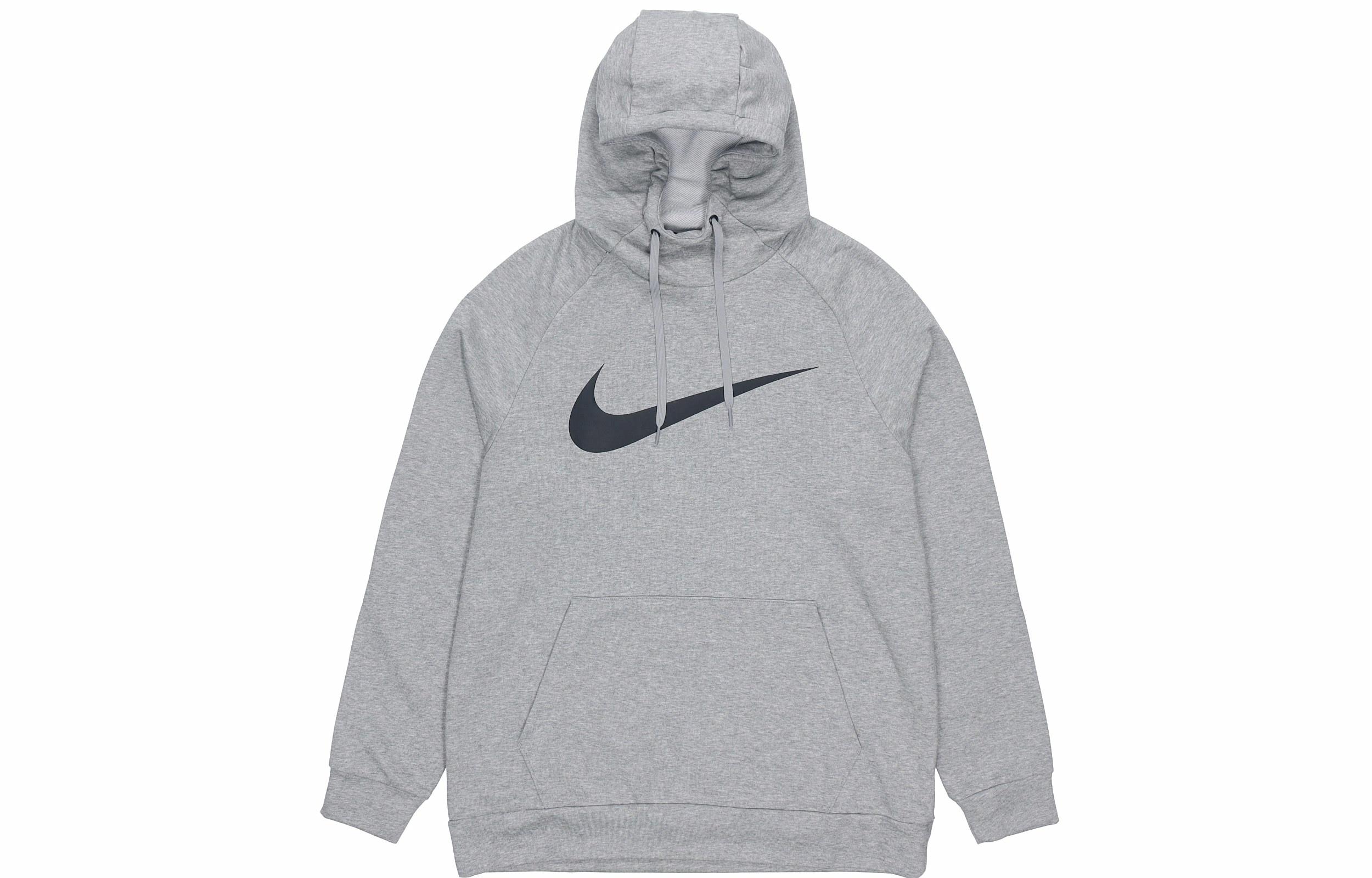 Мужское худи Nike Dri-Fit Logo (светло-серое)