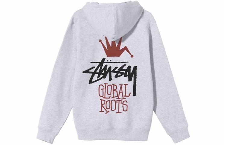 Худи Stussy GLOBAL ROOTS HOOD Logo (черный) — фото 3