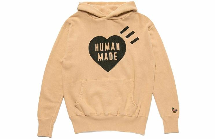 Худи Human Made Heart Logo Print (серое)